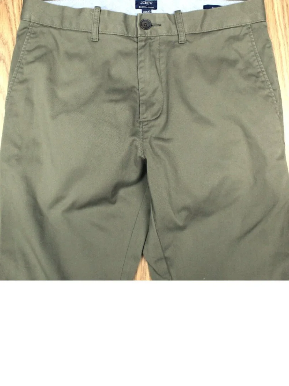 30x32 J.CREW SLIM FIT CHINOS COTTON/SPANDEX PANTS GREEN Sz 30W x 32L
